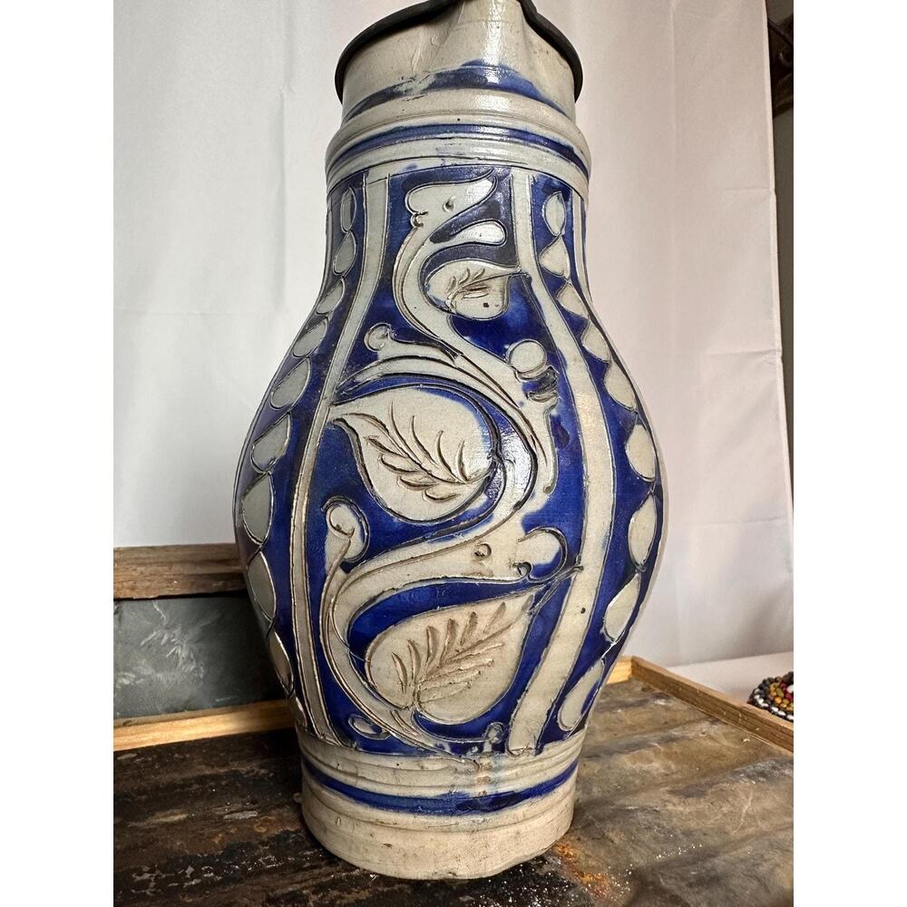 Westerwald Antique Stoneware Beer Flagon, Stein